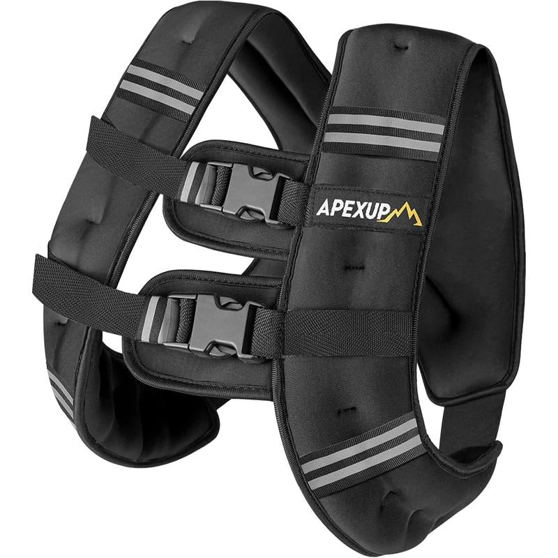 Adjustable Weight Vest 5Lbs-30Lbs for Men & Women - Workout Vest with Reflective Stripe for Running, Strength Training & Fitness