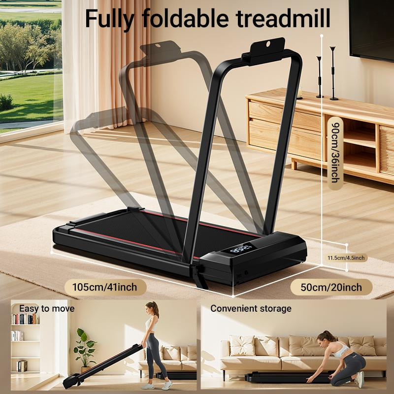UMAY Walking Pad Treadmill with Incline, under Desk Treadmill with Diamond Pattern Running Belt, Lightweight Running Machines for Home Office with LED Display