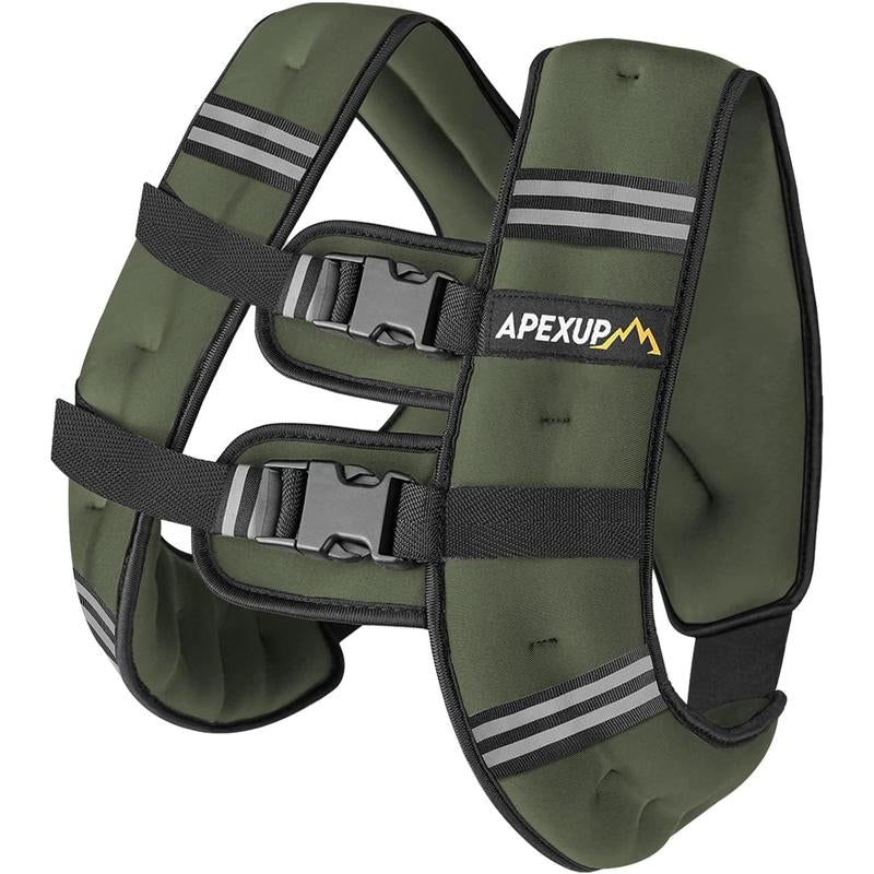 Adjustable Weight Vest 5Lbs-30Lbs for Men & Women - Workout Vest with Reflective Stripe for Running, Strength Training & Fitness