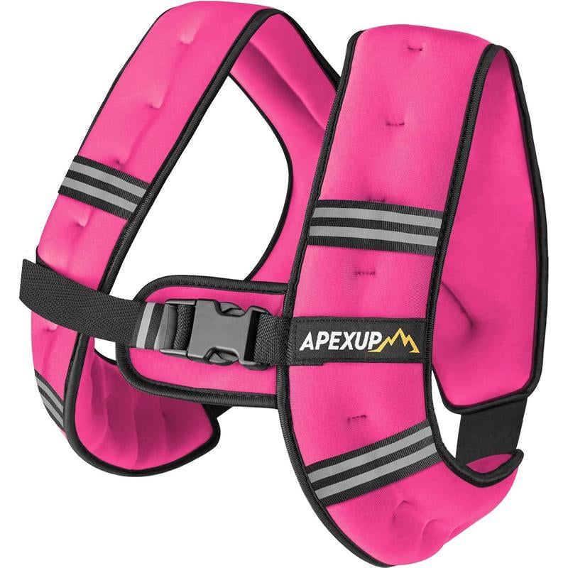 Adjustable Weight Vest 5Lbs-30Lbs for Men & Women - Workout Vest with Reflective Stripe for Running, Strength Training & Fitness