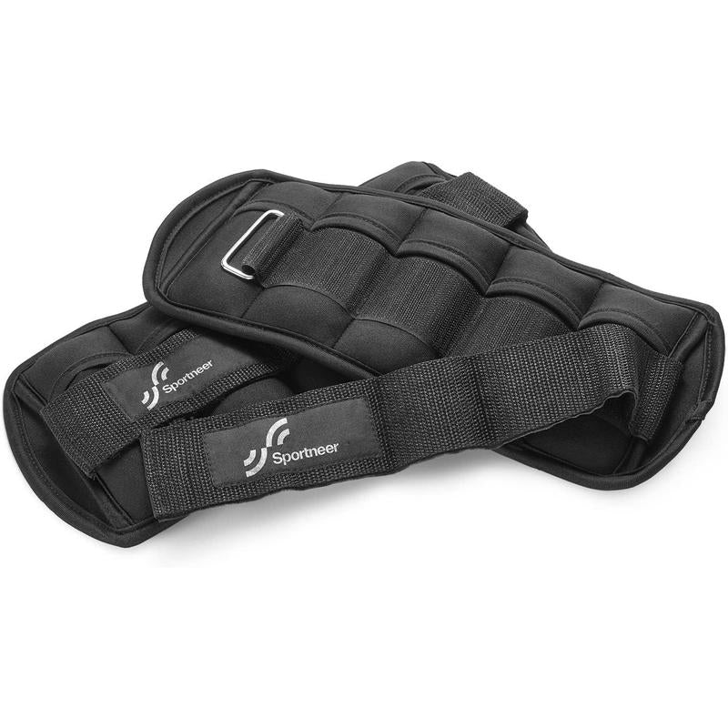 Sportneer Adjustable Ankle Weights 1 Pair 2 4 6 8 10 Lbs Leg Weight Straps for Women Men, Weighted Ankle Weights Set for Gym,Fitness, Workout,Walking, Jogging,1-5 Lbs Each Ankle, 1 Pair 2-10 Lbs