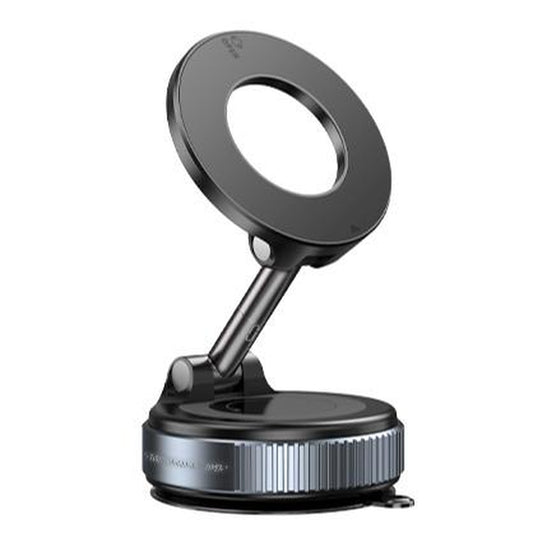 Springtok Magnetic Car Phone Holder for Magsafe, Ultra Vacuum Suction Cup Phone Mount 360° Cell Phone Holders for Your Car Accessories Compact Smartphone Adjustable Folding Grip Cellphone Stand Black Phone Holder for Car