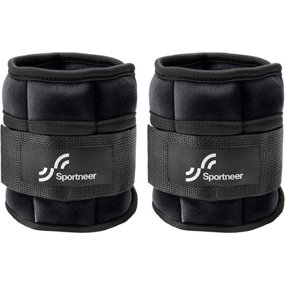 Sportneer Adjustable Ankle Weights 1 Pair 2 4 6 8 10 Lbs Leg Weight Straps for Women Men, Weighted Ankle Weights Set for Gym,Fitness, Workout,Walking, Jogging,1-5 Lbs Each Ankle, 1 Pair 2-10 Lbs