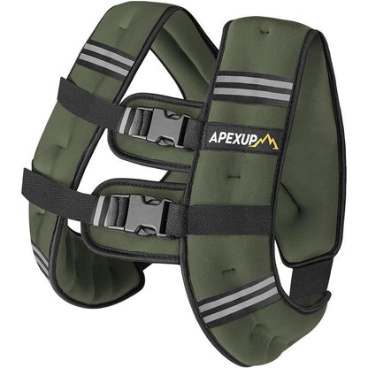 Adjustable Weight Vest 5Lbs-30Lbs for Men & Women - Workout Vest with Reflective Stripe for Running, Strength Training & Fitness