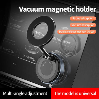 Springtok Magnetic Car Phone Holder for Magsafe, Ultra Vacuum Suction Cup Phone Mount 360° Cell Phone Holders for Your Car Accessories Compact Smartphone Adjustable Folding Grip Cellphone Stand Black Phone Holder for Car