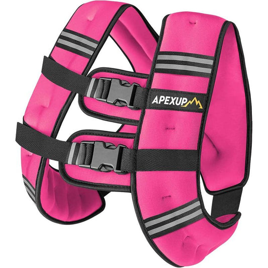 Adjustable Weight Vest 5Lbs-30Lbs for Men & Women - Workout Vest with Reflective Stripe for Running, Strength Training & Fitness
